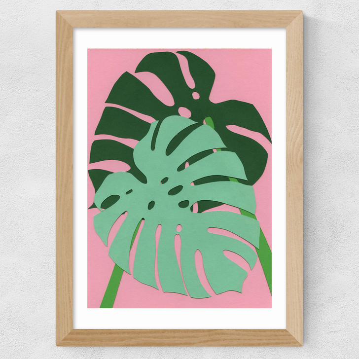 Monstera by Rosi Feist Wide Oak Frame Monstera by Rosi Feist Wide Oak Frame