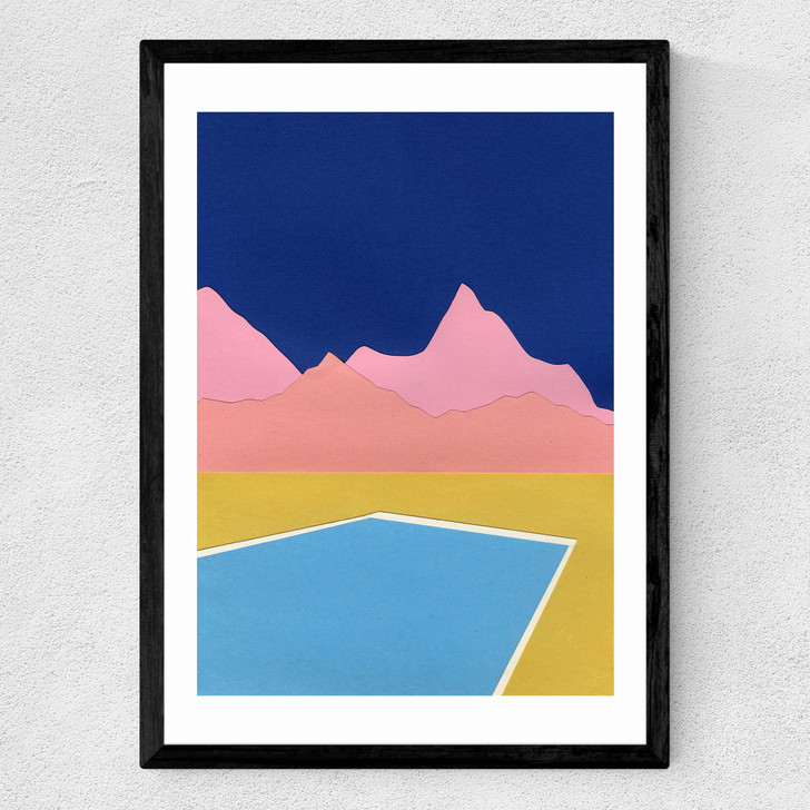 Pool in the Hills Medium Black Frame Pool in the Hills Medium Black Frame