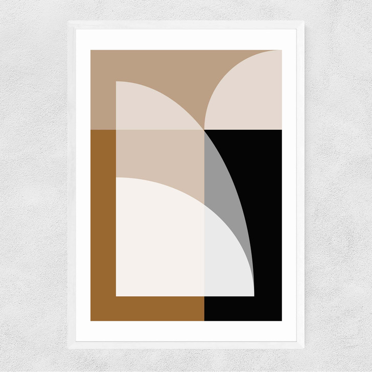 Forms I by Rafael Farias Narrow White Frame