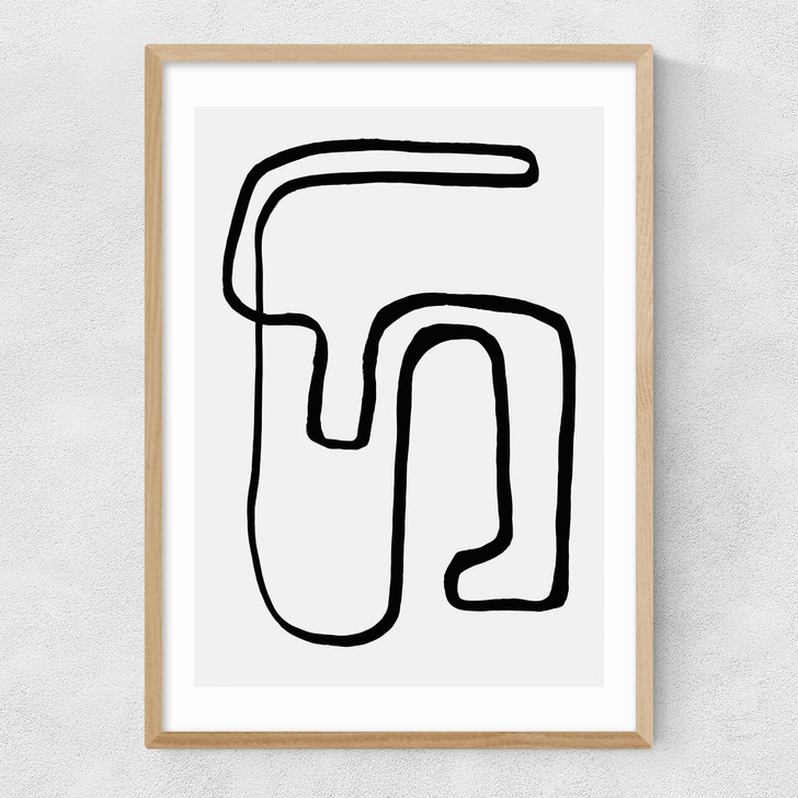 Wanderdraw II by Rafael Farias Narrow Oak Frame