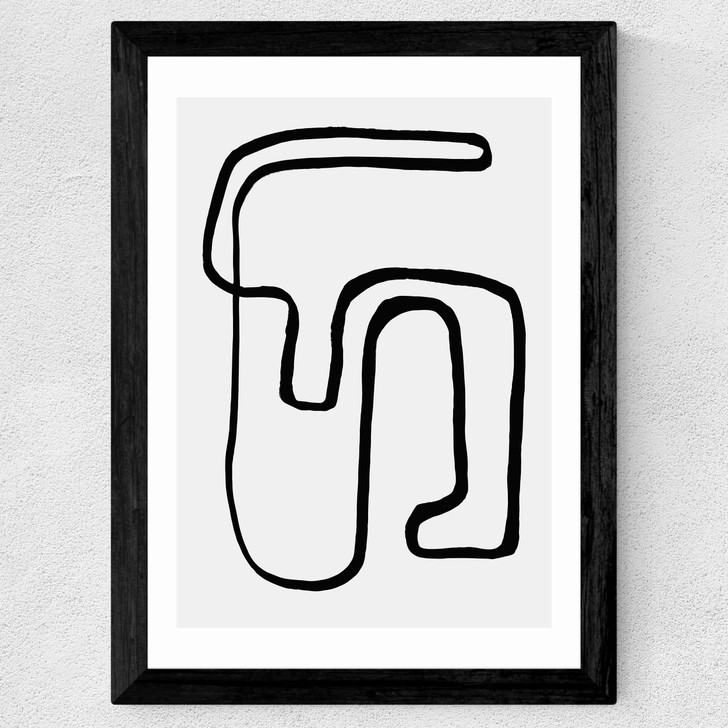 Wanderdraw II by Rafael Farias Wide Black Frame