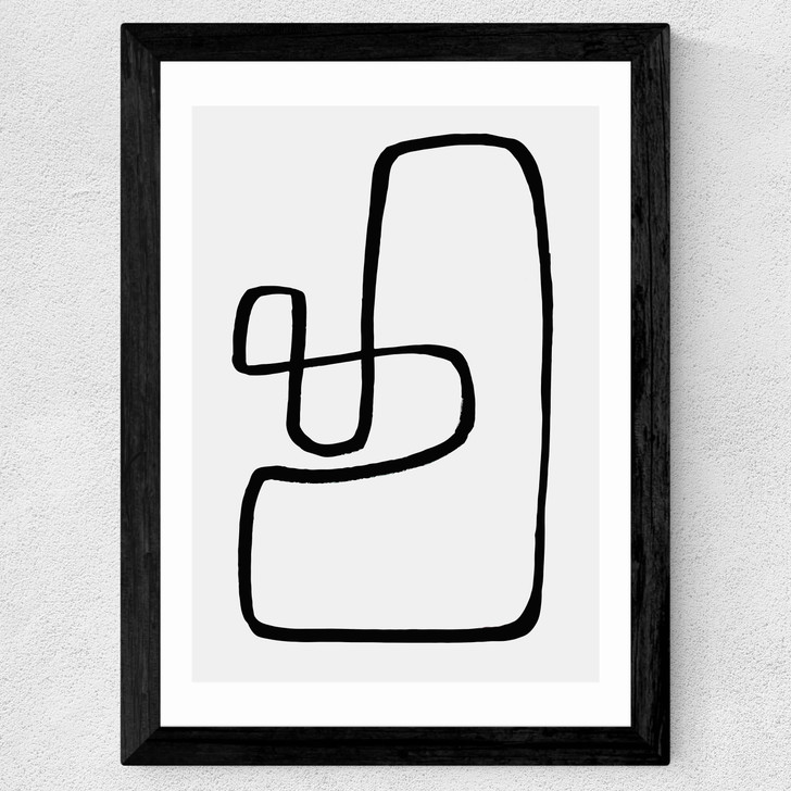 Wanderdraw III by Rafael Farias Wide Black Frame