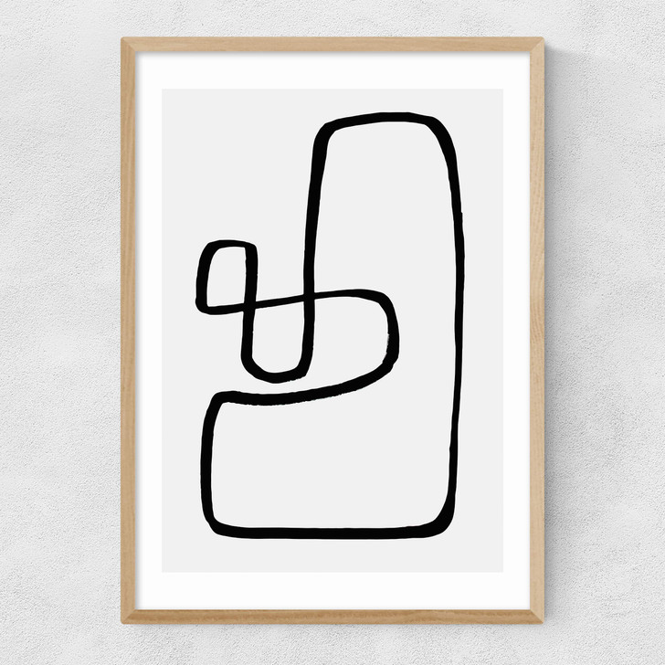Wanderdraw III by Rafael Farias Narrow Oak Frame