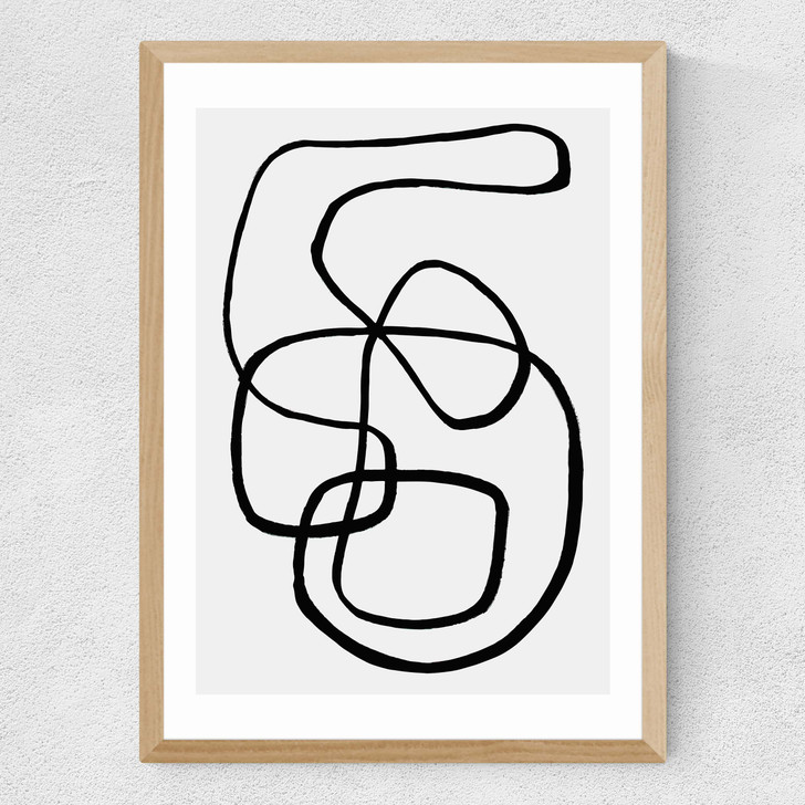 Wanderdraw IV by Rafael Farias Medium Oak Frame Wanderdraw IV by Rafael Farias Medium Oak Frame