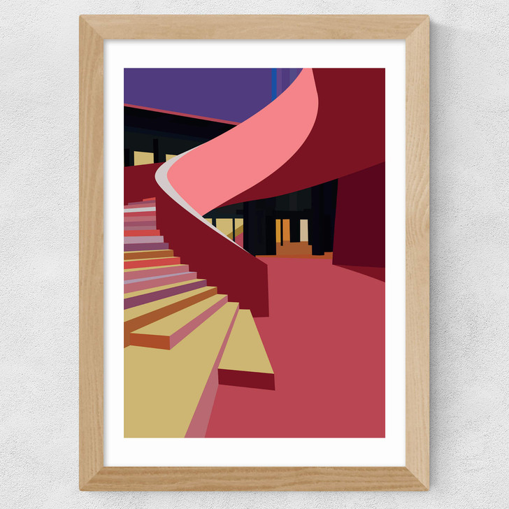 Tate Modern Stairs by Oshe POP! Wide Oak Frame