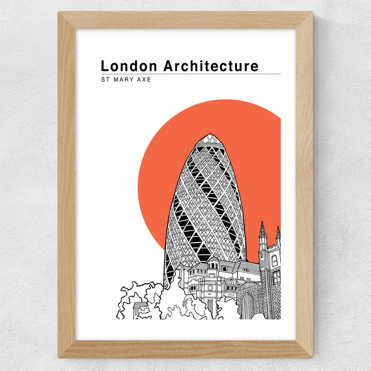 St Mary Axe Tomato Wide Oak Frame