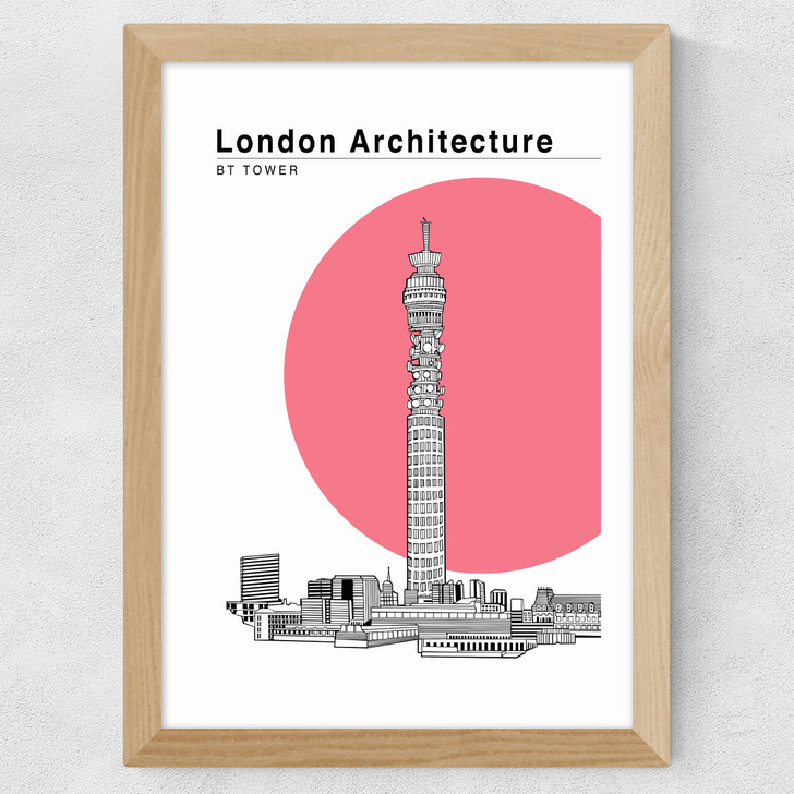 BT Tower Flamingo Wide Oak Frame BT Tower Flamingo Wide Oak Frame