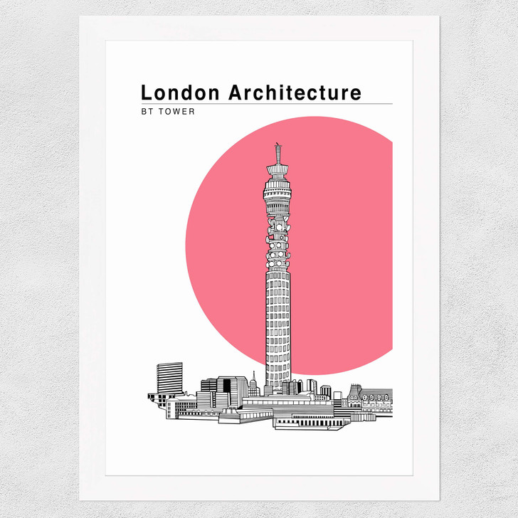 BT Tower Flamingo Wide White Frame