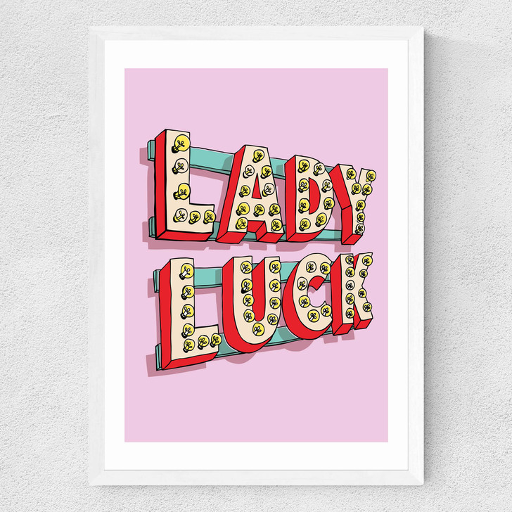 Lady Luck Medium White Frame Lady Luck Medium White Frame