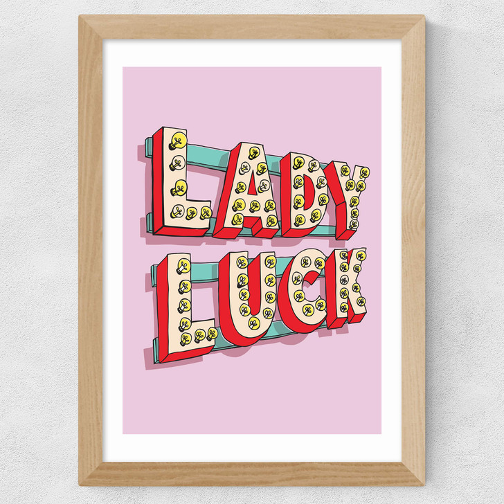 Lady Luck Wide Oak Frame