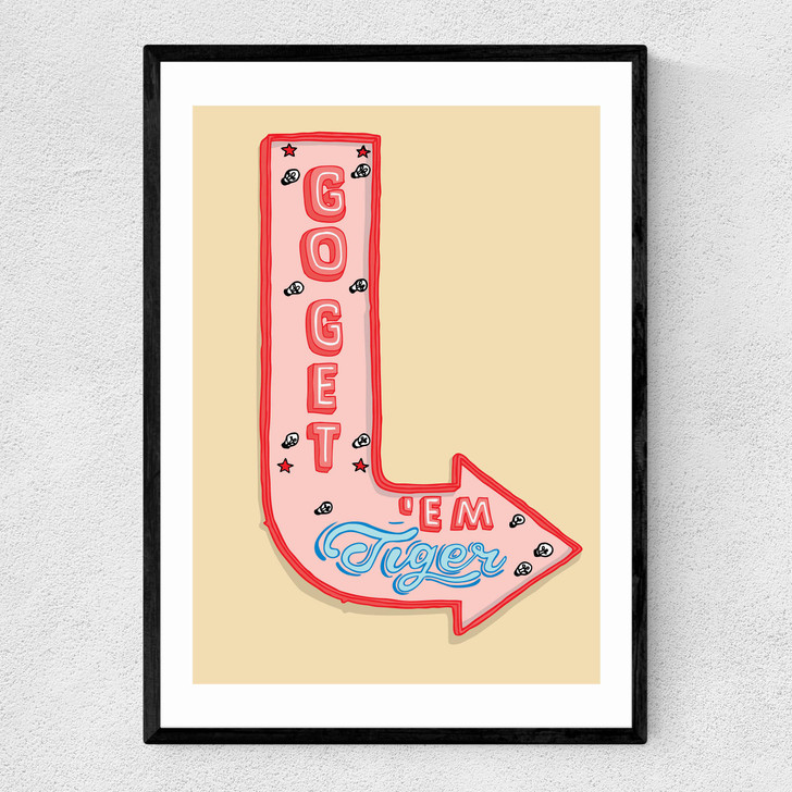 Go Get'em Tiger Narrow Black Frame Go Get'em Tiger Narrow Black Frame