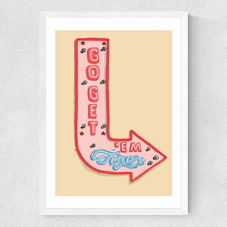 Go Get'em Tiger Medium White Frame Go Get'em Tiger Medium White Frame
