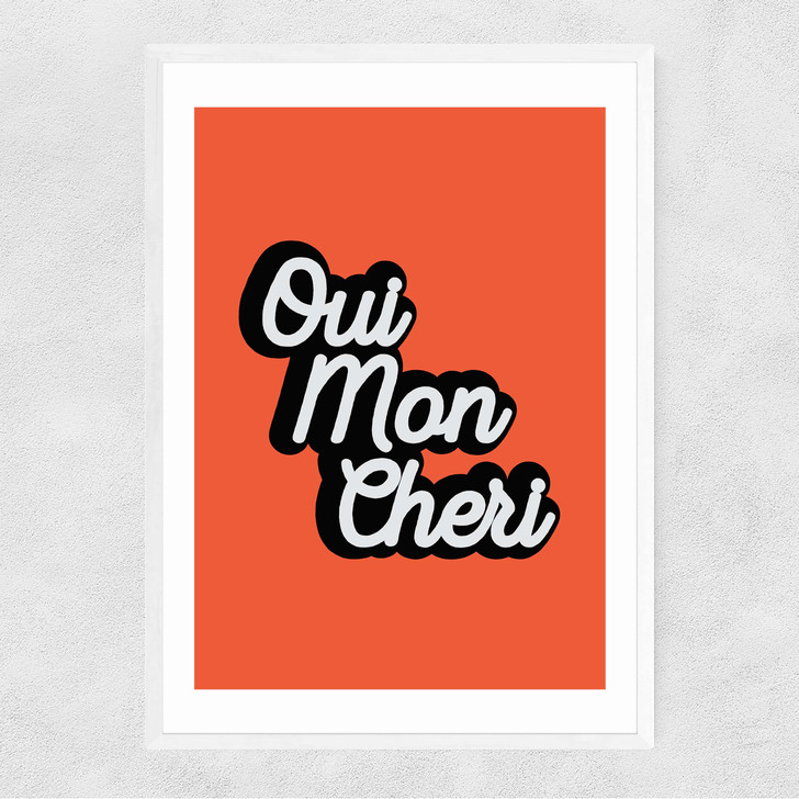 Oui Mon Cheri Narrow White Frame Oui Mon Cheri Narrow White Frame