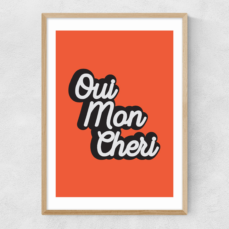 Oui Mon Cheri Narrow Oak Frame