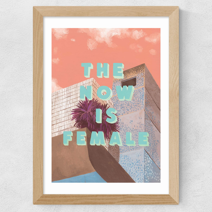 The Now Pink Skies Wide Oak Frame The Now Pink Skies Wide Oak Frame