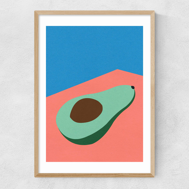 Avocado On The Table Narrow Oak Frame