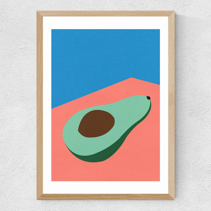 Avocado On The Table Medium Oak Frame