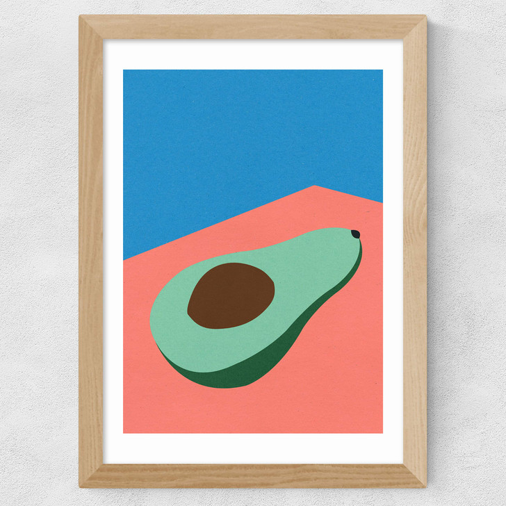 Avocado On The Table Wide Oak Frame