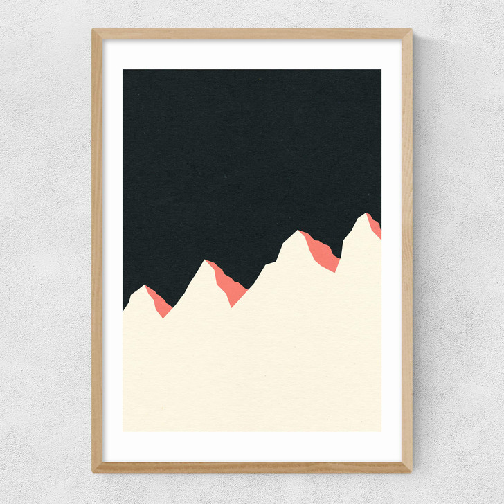 Dark Night White Mountain Narrow Oak Frame Dark Night White Mountain Narrow Oak Frame