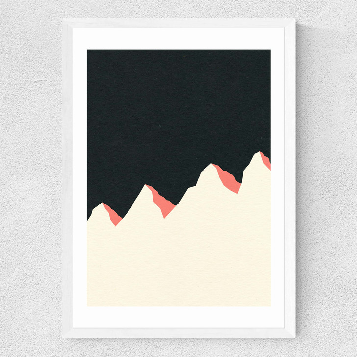 Dark Night White Mountain Medium White Frame Dark Night White Mountain Medium White Frame