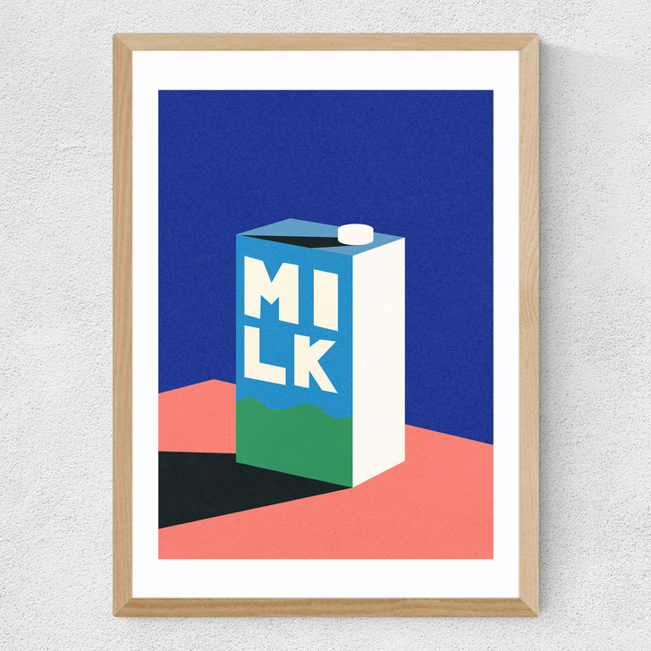 Milk Medium Oak Frame