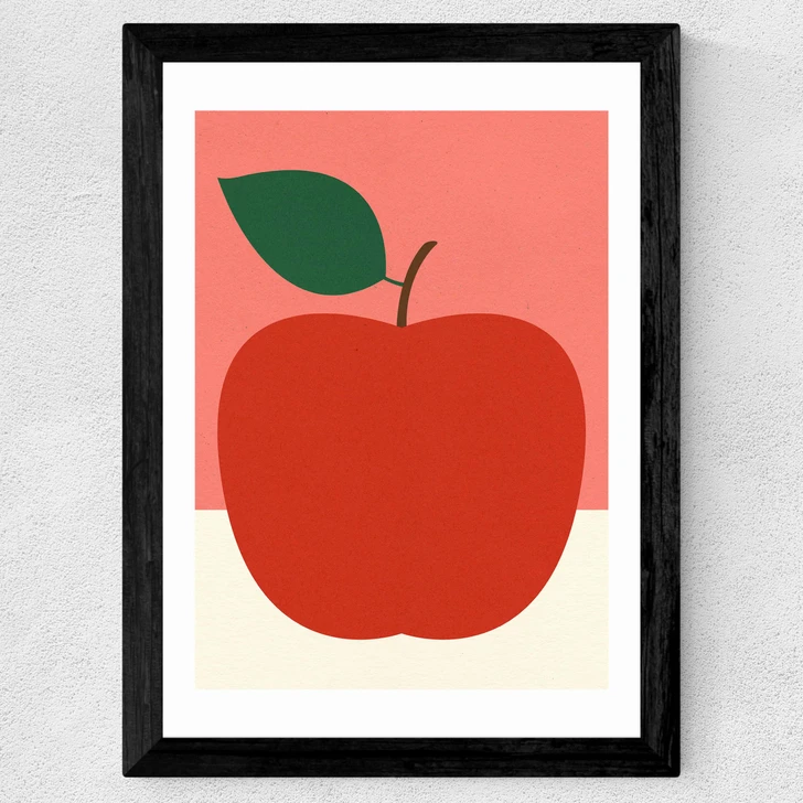Red Apple II Wide Black Frame