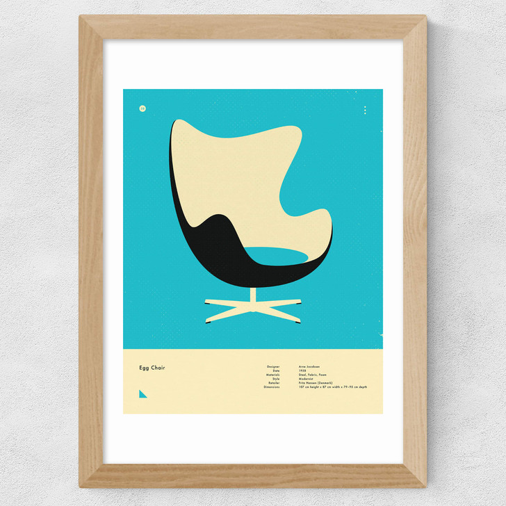 Egg Chair by Jazzberry Blue Wide Oak Frame Egg Chair by Jazzberry Blue Wide Oak Frame