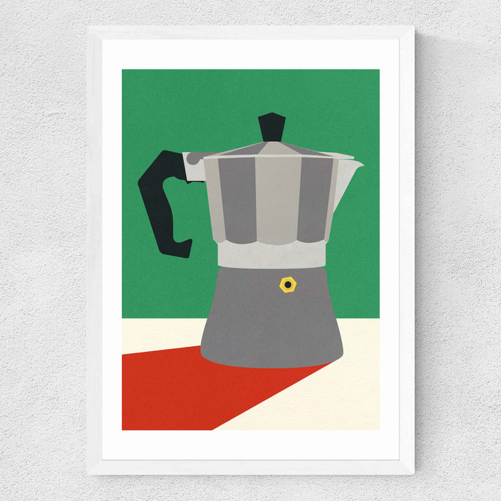 Espresso Italiano Medium White Frame