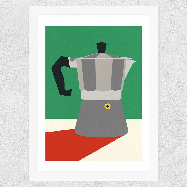 Espresso Italiano Wide White Frame