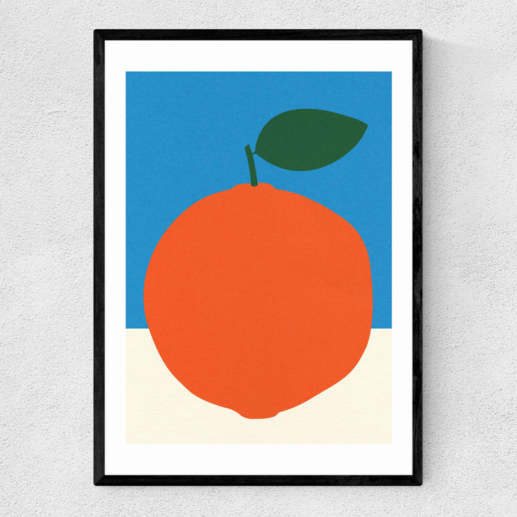 Orange (Blue & Orange) Narrow Black Frame