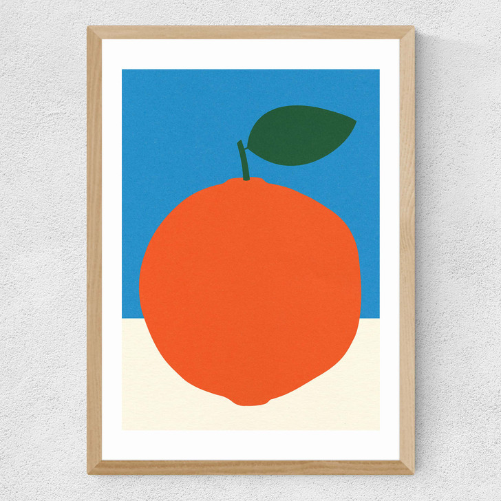 Orange (Blue & Orange) Medium Oak Frame