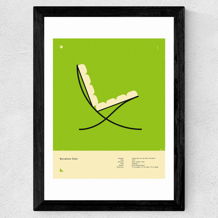 Green Barcelona Chair Wide Black Frame Green Barcelona Chair Wide Black Frame