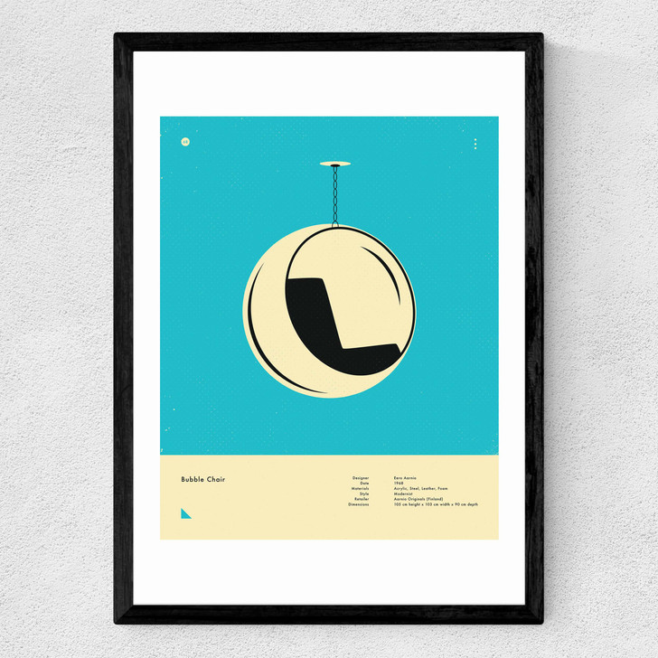 Blue Bubble Chair Medium Black Frame Blue Bubble Chair Medium Black Frame