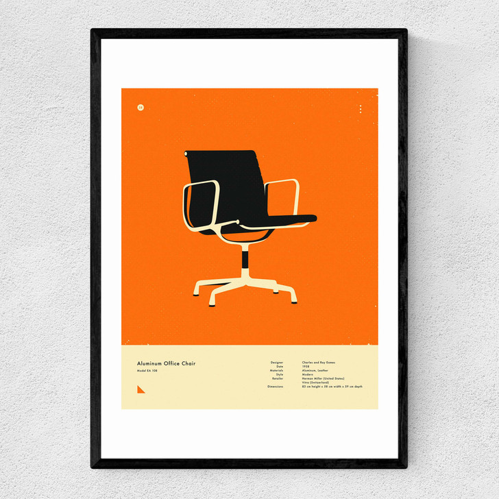 Orange 108 Office Chair Narrow Black Frame Orange 108 Office Chair Narrow Black Frame