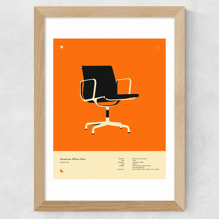 Orange 108 Office Chair Wide Oak Frame Orange 108 Office Chair Wide Oak Frame