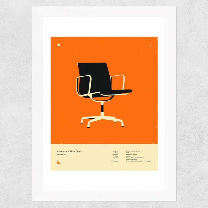 Orange 108 Office Chair Wide White Frame Orange 108 Office Chair Wide White Frame