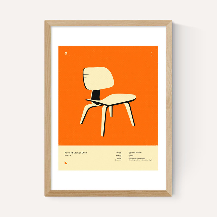 Orange Plywood Lounge Chair