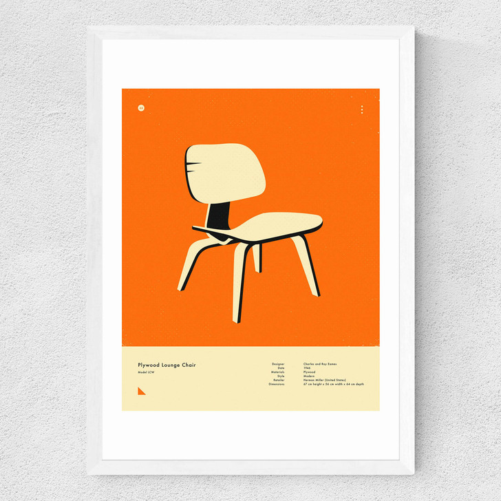 Orange Plywood Lounge Chair