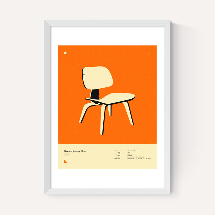 Orange Plywood Lounge Chair