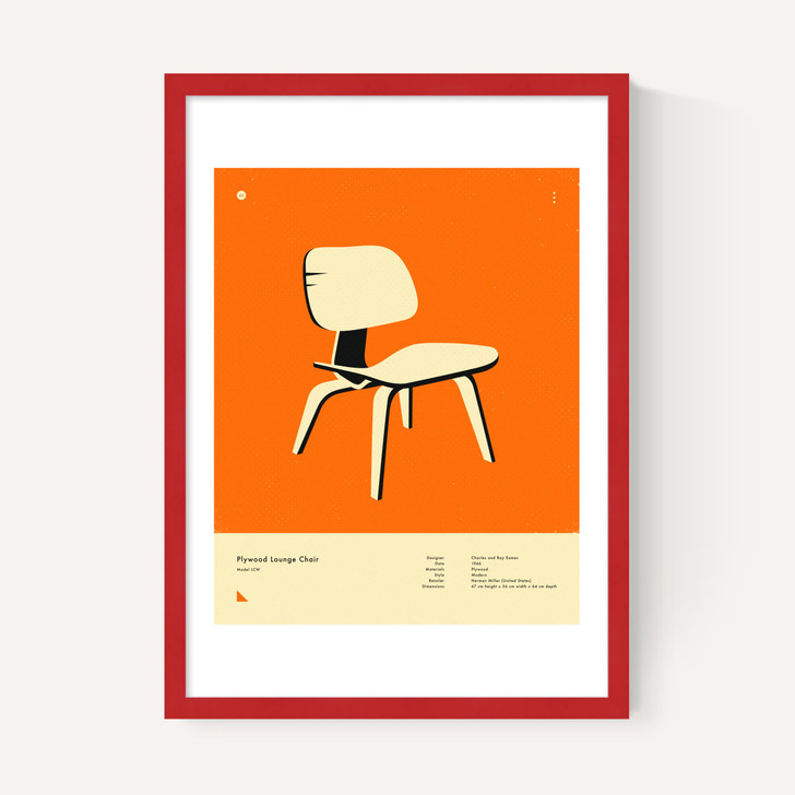 Orange Plywood Lounge Chair