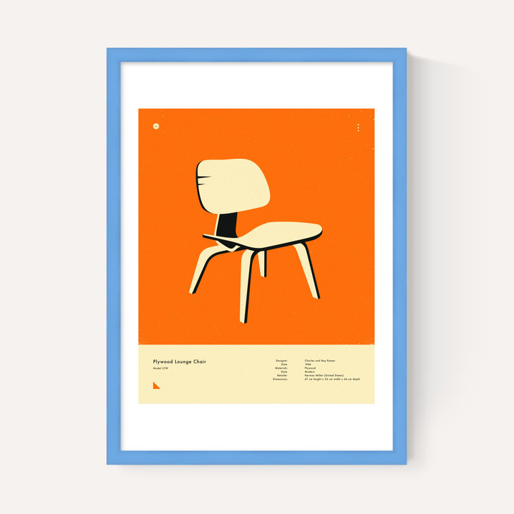 Orange Plywood Lounge Chair