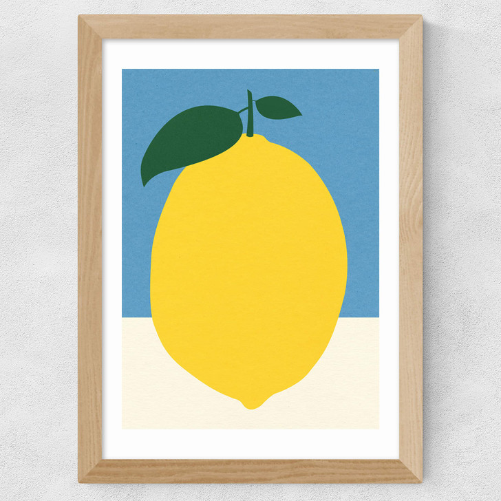 Yellow Lemon Wide Oak Frame