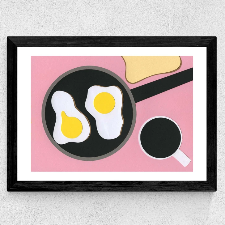 Mr D'z Breakfast Wide Black Frame
