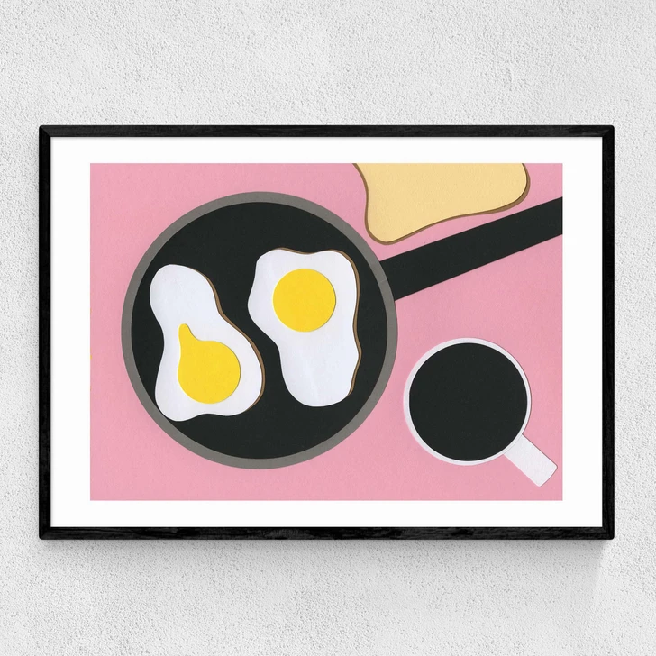Mr D'z Breakfast Narrow Black Frame
