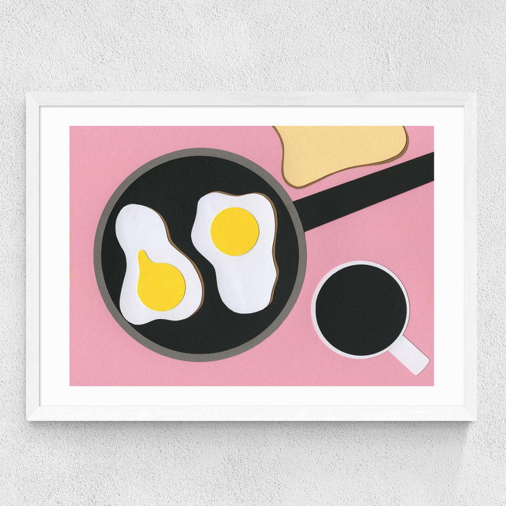 Mr D'z Breakfast Medium White Frame