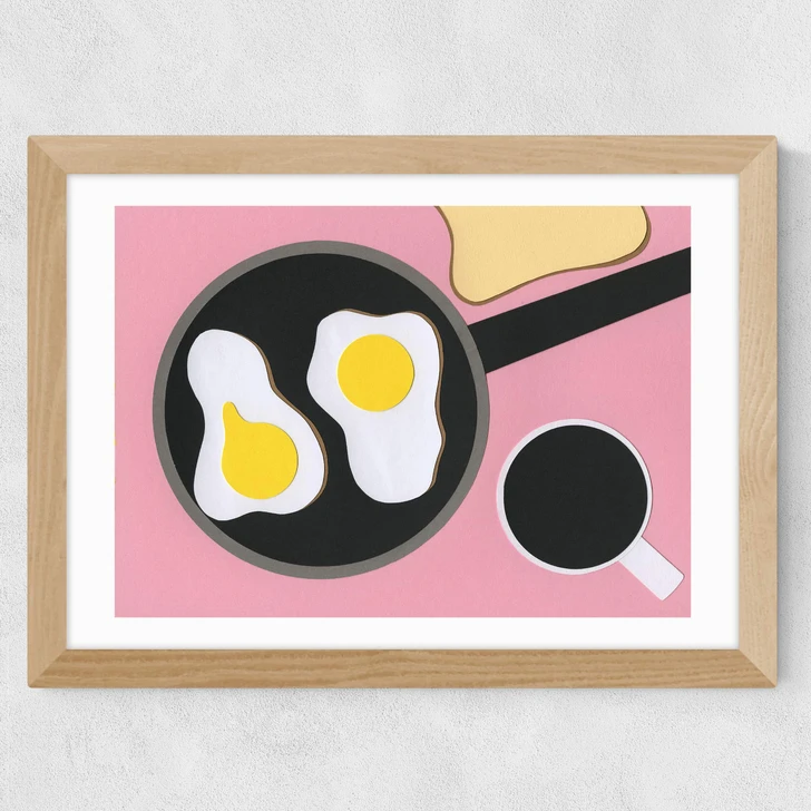 Mr D'z Breakfast Wide Oak Frame