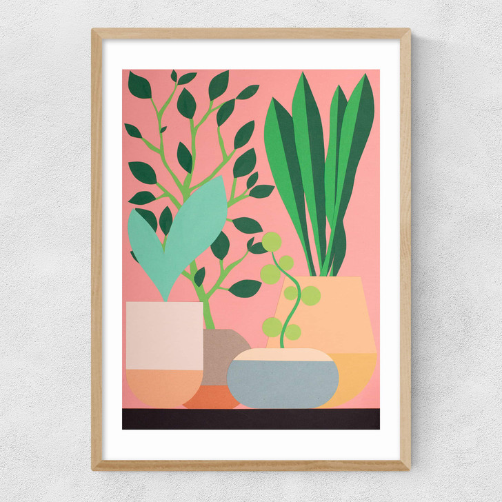 Plants and Pottery Narrow Oak Frame Plants and Pottery Narrow Oak Frame