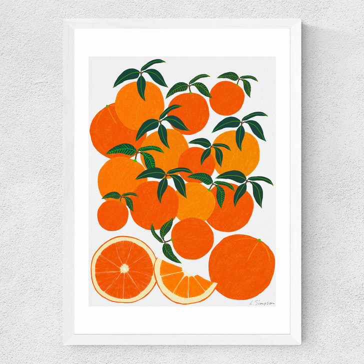 Orange Harvest Medium White Frame Orange Harvest Medium White Frame