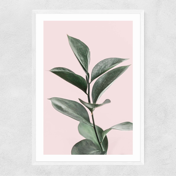 Foliage Narrow White Frame Foliage Narrow White Frame