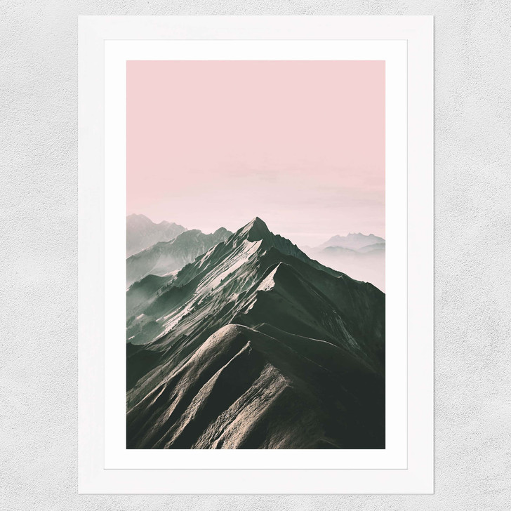 Mountain Wide White Frame